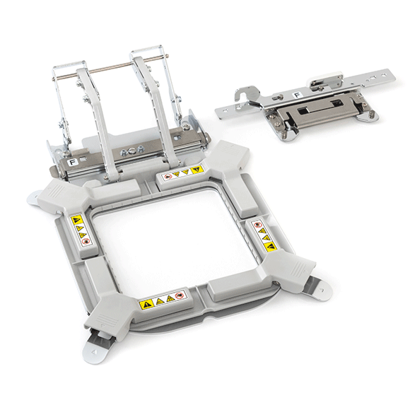 Metallic bracket or frame on a white background