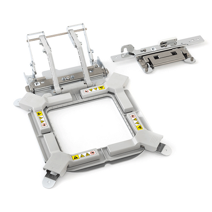 Metallic bracket or frame on a white background