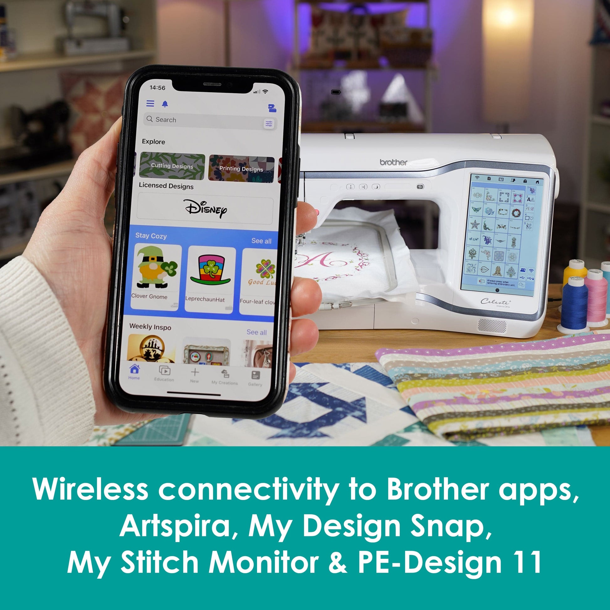 Brother Sewing Machines Brother Celeste CX1e Embroidery Machine  - The Sewing Studio