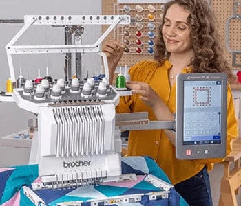 Brother Sewing Machines Brother Entrepreneur Pro W PR1060W 10-Needle Embroidery Machine  - The Sewing Studio