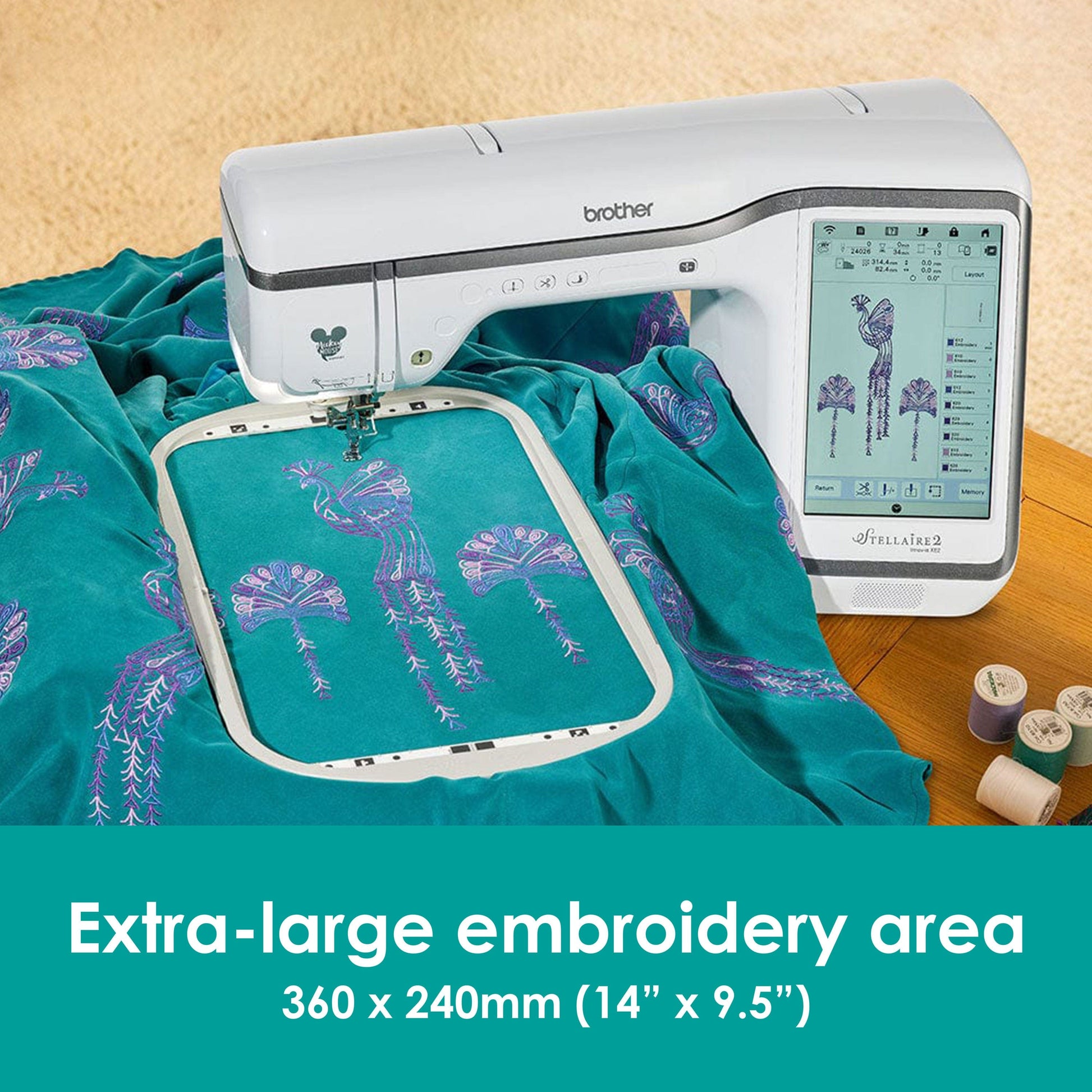 Brother Sewing Machines Brother Innov-is Stellaire XE2 Embroidery Only Machine  - The Sewing Studio