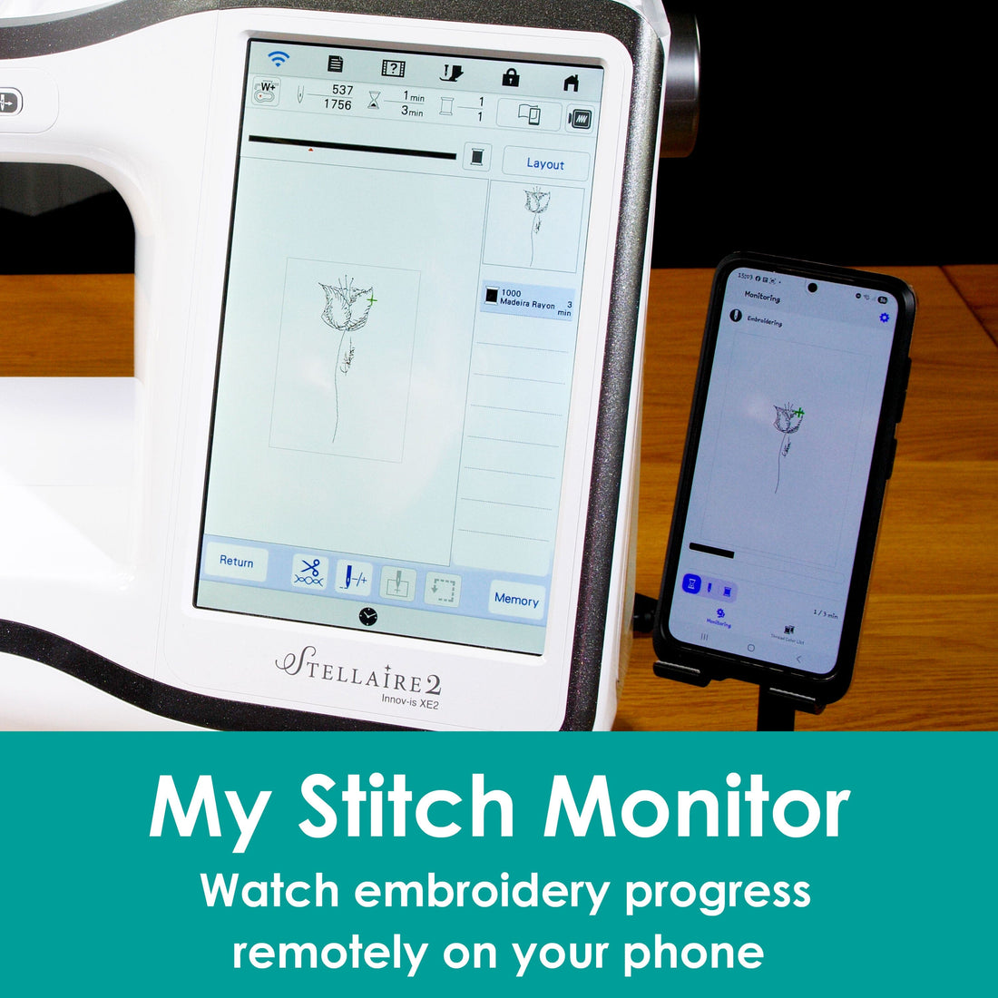 Brother Sewing Machines Brother Innov-is Stellaire XE2 Embroidery Only Machine  - The Sewing Studio