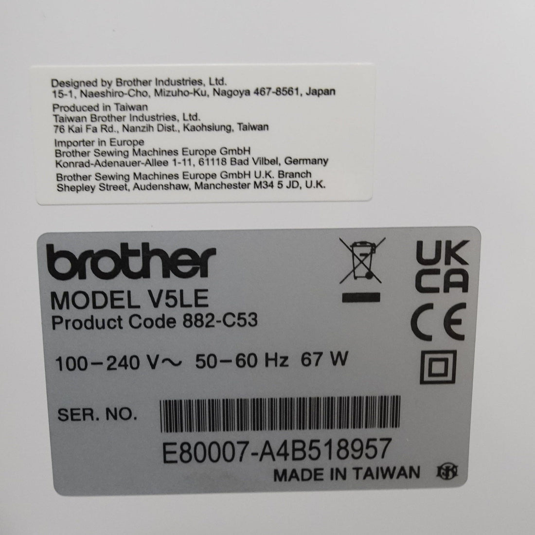 Brother Sewing Machines Brother Innov-is V5LE Sewing & Embroidery Machine Ex Demonstration Model  - The Sewing Studio