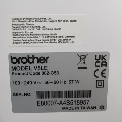 Brother Sewing Machines Brother Innov-is V5LE Sewing & Embroidery Machine Ex Demonstration Model  - The Sewing Studio