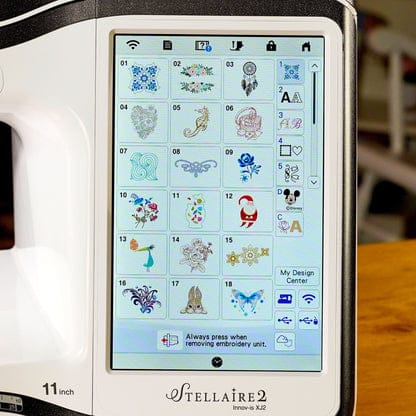 Built-in designs and fonts