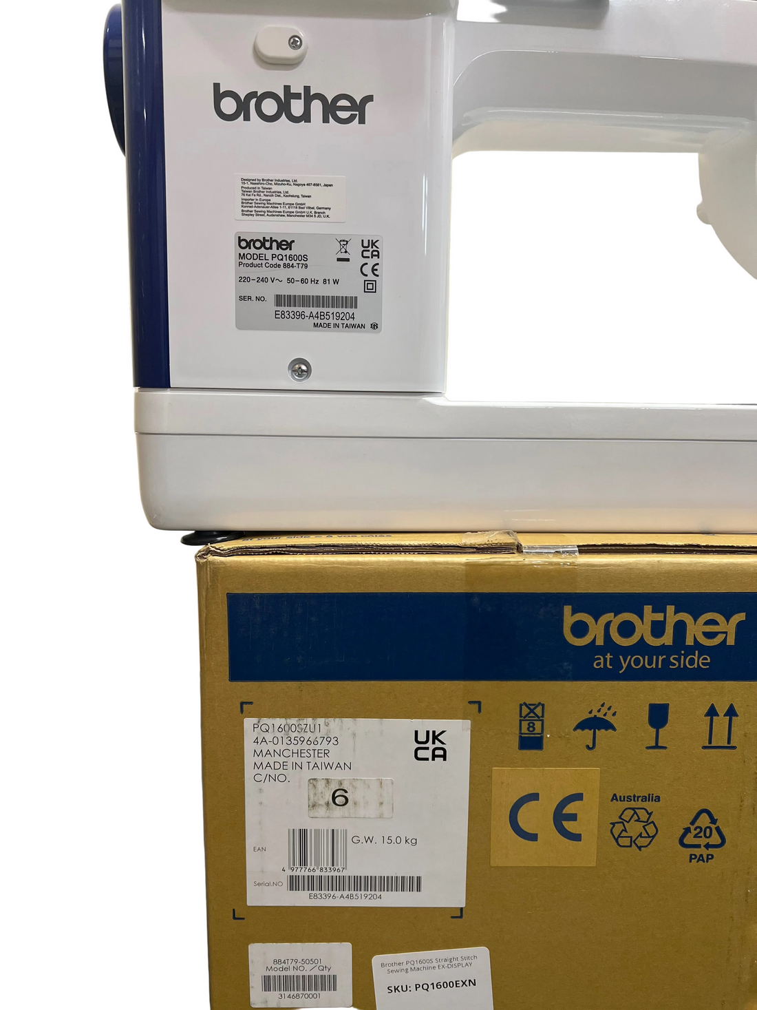 Brother Sewing Machines Brother PQ1600S Straight Stitch Sewing Machine Ex Display  - The Sewing Studio