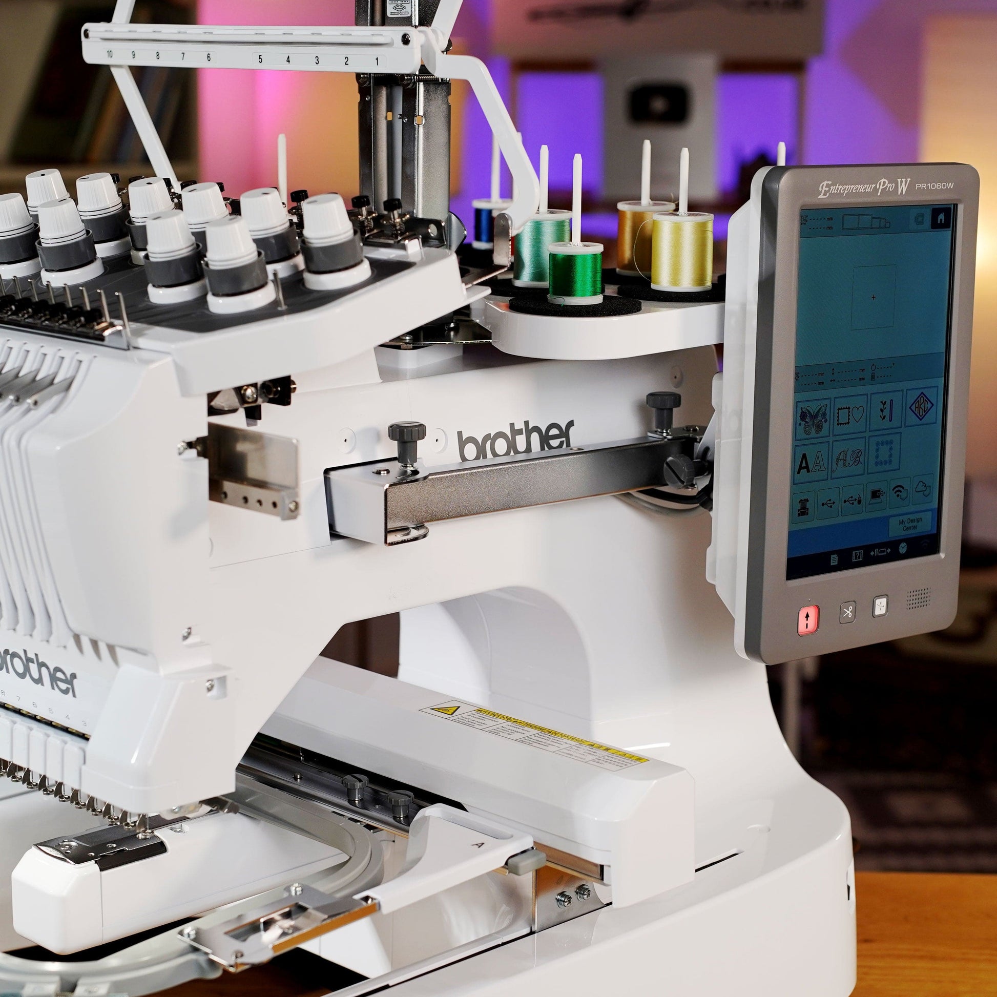 Brother Sewing Machines Brother PR1060W Entrepreneur Pro W 10-Needle Embroidery Machine  - The Sewing Studio