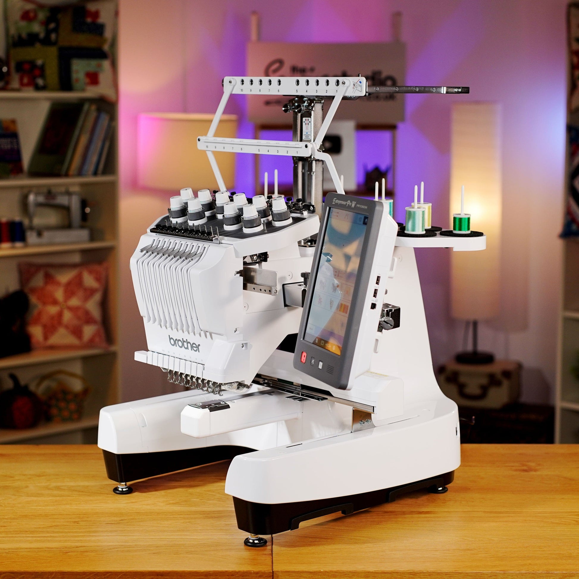 Brother Sewing Machines Brother PR1060W Entrepreneur Pro W 10-Needle Embroidery Machine  - The Sewing Studio
