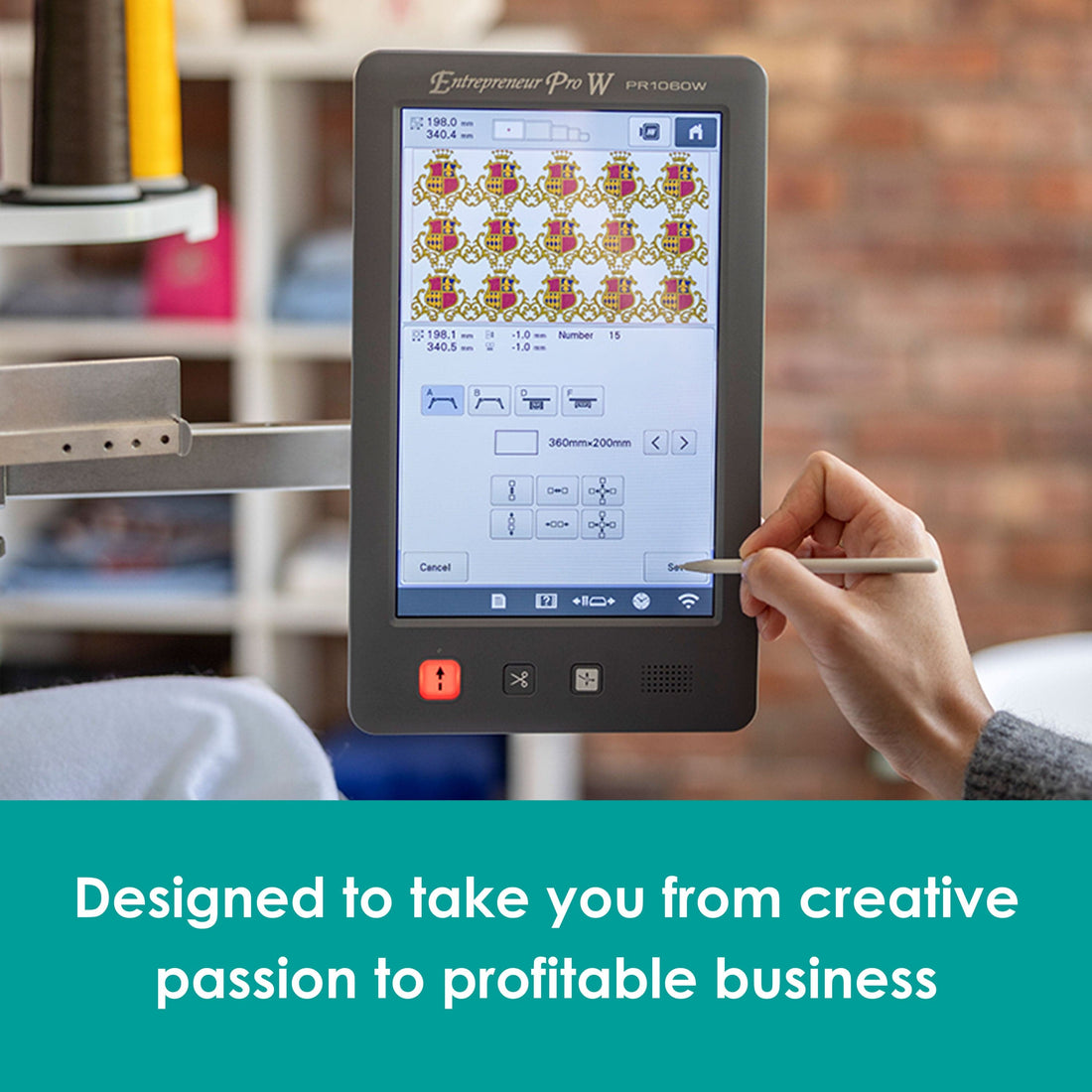 Brother Sewing Machines Brother PR1060W Entrepreneur Pro W 10-Needle Embroidery Machine  - The Sewing Studio