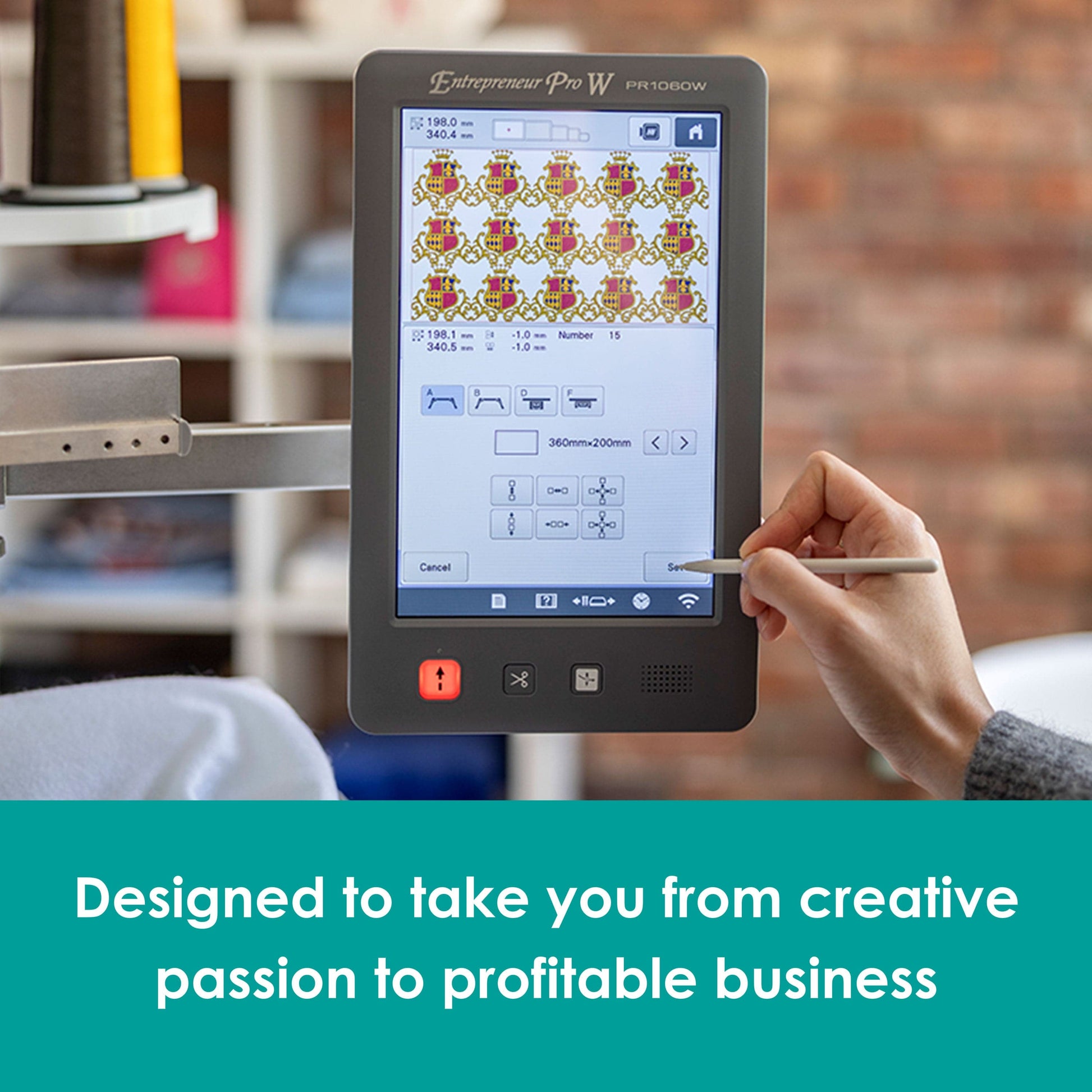 Brother Sewing Machines Brother PR1060W Entrepreneur Pro W 10-Needle Embroidery Machine  - The Sewing Studio