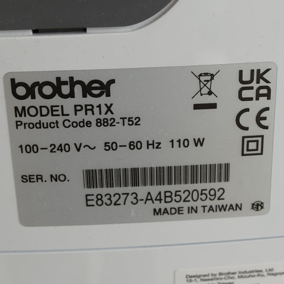 Brother Sewing Machines Brother PR1X Embroidery Only Machine Ex Demonstration Model  - The Sewing Studio