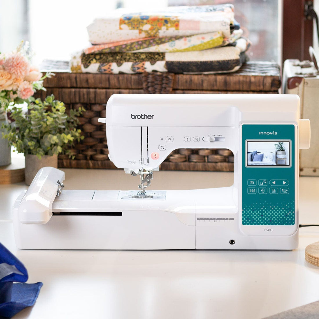 Brother Sewing Machines EX-DISPLAY Brother Innov-is F580 Sewing & Embroidery Machine + Free Pe Design Plus 2 Software  - The Sewing Studio
