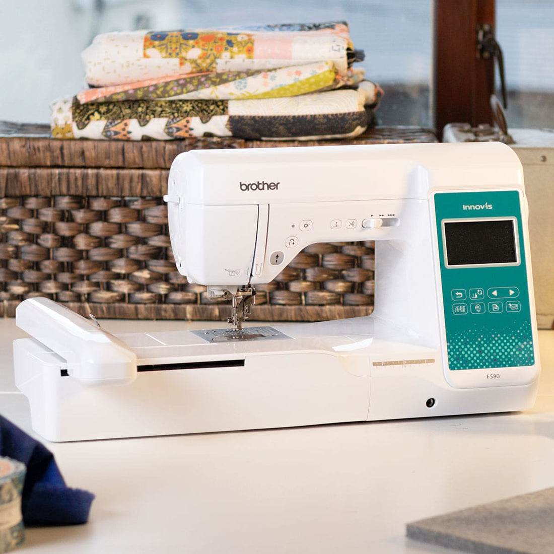 Brother Sewing Machines EX-DISPLAY Brother Innov-is F580 Sewing & Embroidery Machine + Free Pe Design Plus 2 Software  - The Sewing Studio