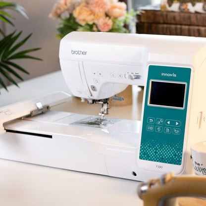 Brother Sewing Machines EX-DISPLAY Brother Innov-is F580 Sewing & Embroidery Machine + Free Pe Design Plus 2 Software  - The Sewing Studio