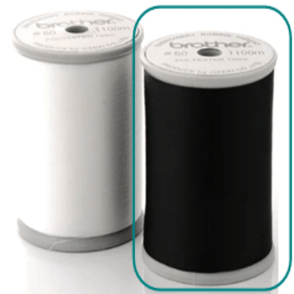 Brother Threads Brother Bobbin Thread Black #60 Weight 1000m  - The Sewing Studio