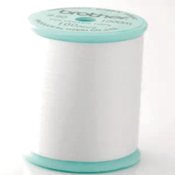 Brother Threads Brother Bobbin Thread White #90 Weight 1000m  - The Sewing Studio