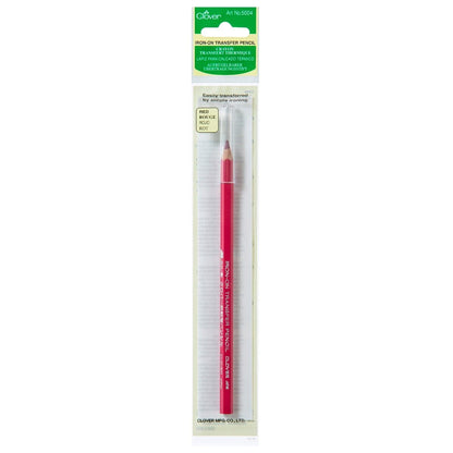 Clover Pens Pencils Markers Iron-On Transfer Pencil Red  - The Sewing Studio