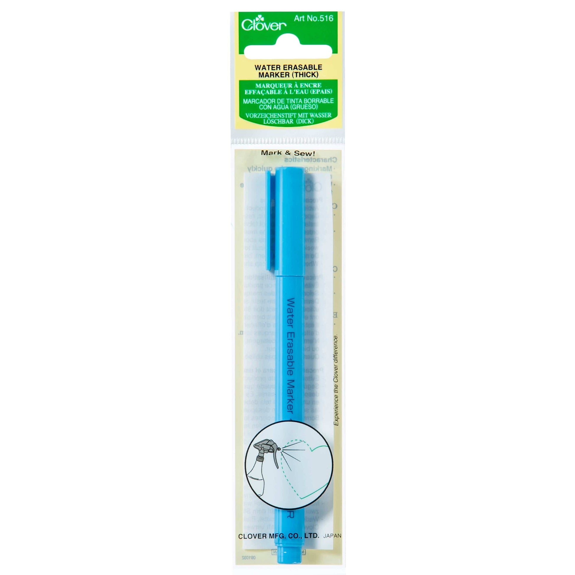 Clover Pens Pencils Markers Water Soluble Marker Thick  - The Sewing Studio