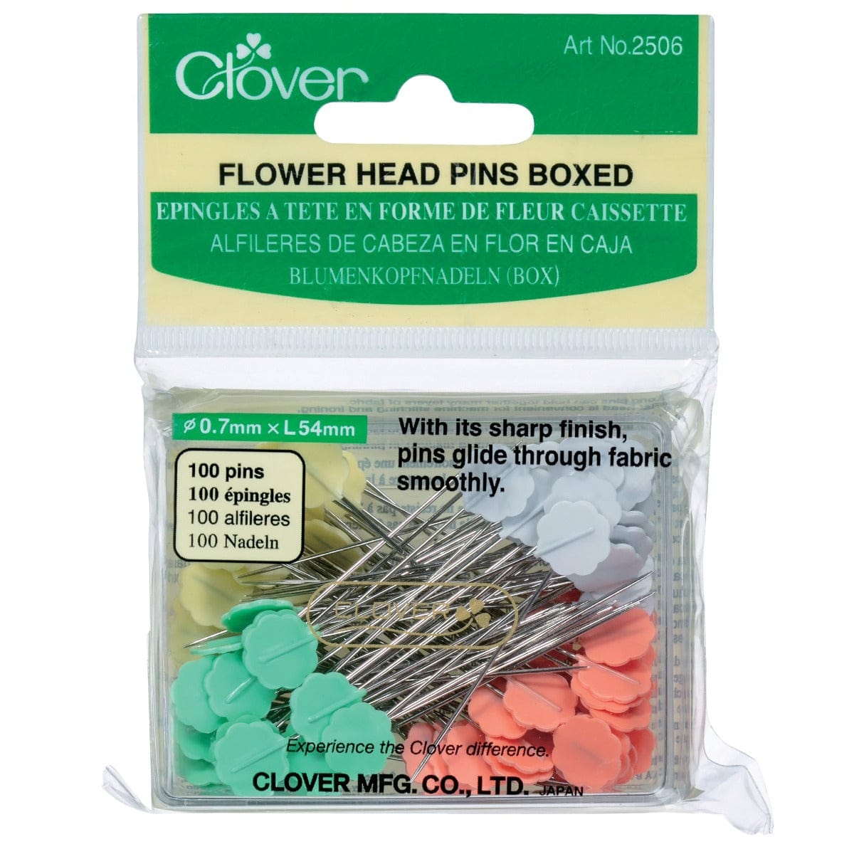 Clover Pins Clover Flower Head Pins 100 Pieces  - The Sewing Studio