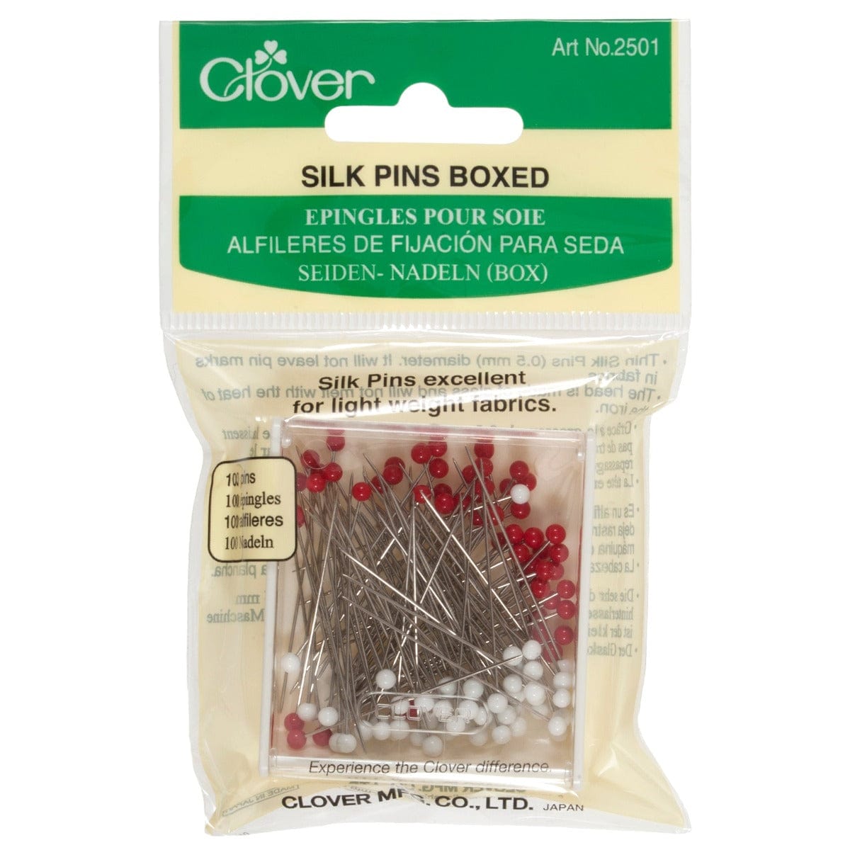 Clover Pins Clover Silk Pins: 100 Pieces  - The Sewing Studio