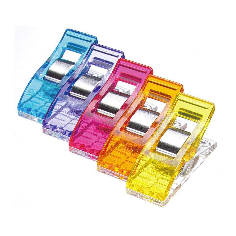 Clover Quilting Accessories Clover Wonder Clips Assorted Colours 10 Pieces  - The Sewing Studio