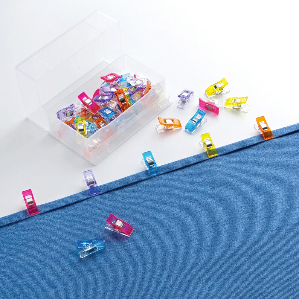 Clover Quilting Accessories Clover Wonder Clips Assorted Colours 10 Pieces  - The Sewing Studio