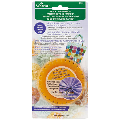 Clover Quilting Accessories Yo-Yo Maker: Large  - The Sewing Studio