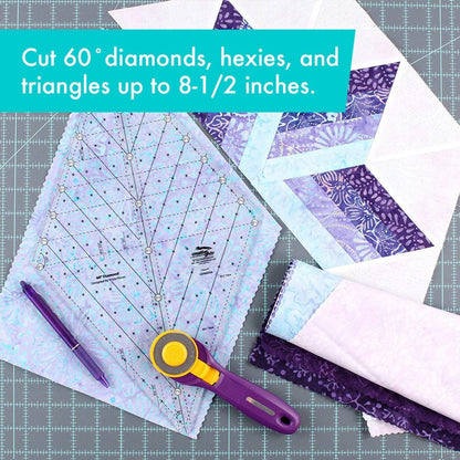 Creative Grids Rulers Stencils Templates Creative Grids Non slip: 60 degree Diamond Ruler  - The Sewing Studio