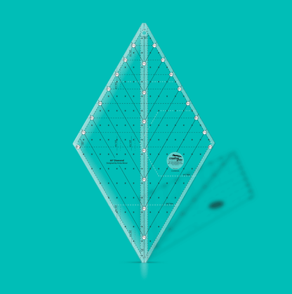 Creative Grids Rulers Stencils Templates Creative Grids Non slip: 60 degree Diamond Ruler  - The Sewing Studio