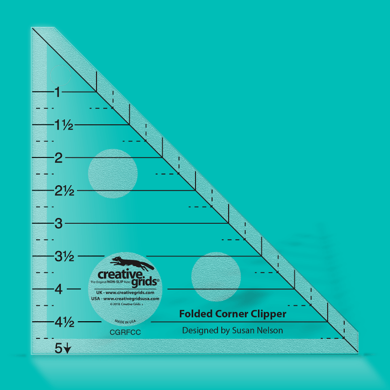 Creative Grids Rulers Stencils Templates Creative Grids Non slip: Folded Corner Clipper Tool  - The Sewing Studio