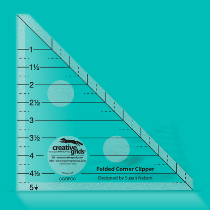 Creative Grids Rulers Stencils Templates Creative Grids Non slip: Folded Corner Clipper Tool  - The Sewing Studio