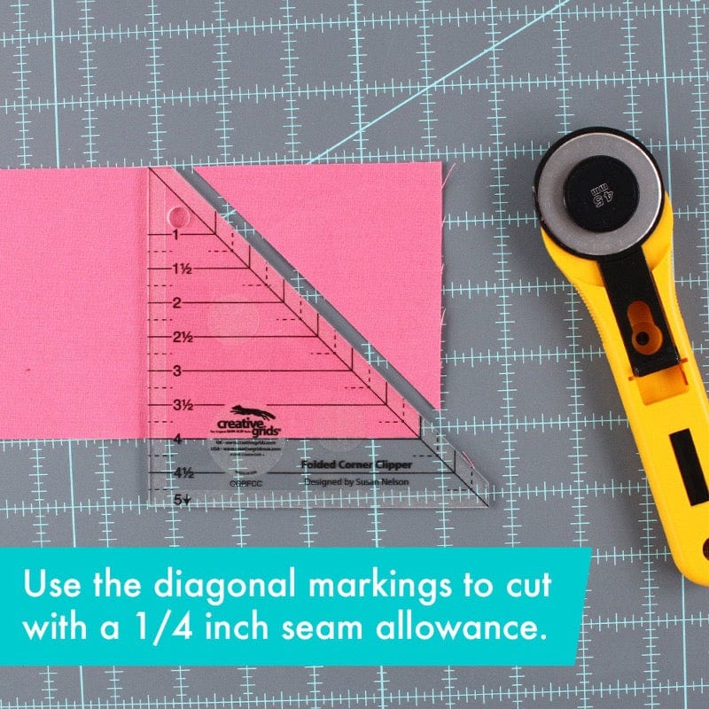 Creative Grids Rulers Stencils Templates Creative Grids Non slip: Folded Corner Clipper Tool  - The Sewing Studio