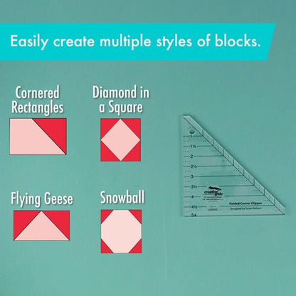 Creative Grids Rulers Stencils Templates Creative Grids Non slip: Folded Corner Clipper Tool  - The Sewing Studio