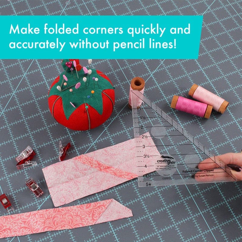 Creative Grids Rulers Stencils Templates Creative Grids Non slip: Folded Corner Clipper Tool  - The Sewing Studio