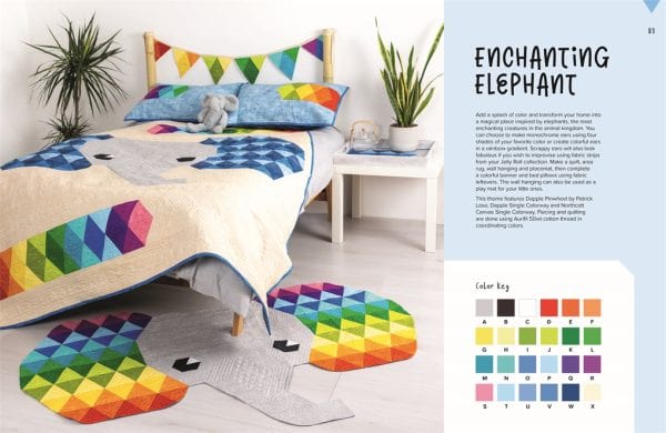 David & Charles Books Jelly Roll Animal Quilts Book  - The Sewing Studio