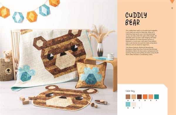 David & Charles Books Jelly Roll Animal Quilts Book  - The Sewing Studio