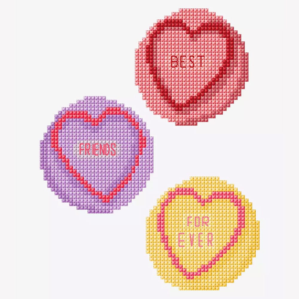 DMC Download Free Pattern: Best Friends Forever (Cross Stitch)  - The Sewing Studio