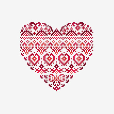 DMC Download Free Pattern: Heart (Cross Stitch)  - The Sewing Studio for sale UK - The Sewing Studio