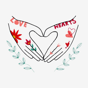 DMC Download Free Pattern: Love Hands (Embroidery)  - The Sewing Studio for sale UK - The Sewing Studio