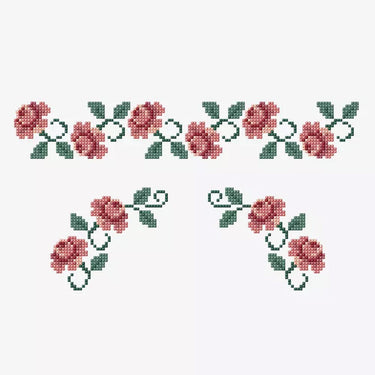 DMC Download Free Pattern: Rose Border (Cross Stitch)  - The Sewing Studio for sale UK - The Sewing Studio