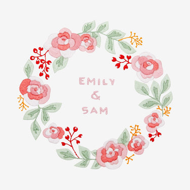 DMC Download Free Pattern: Rose Wreath (Embroidery)  - The Sewing Studio for sale UK - The Sewing Studio
