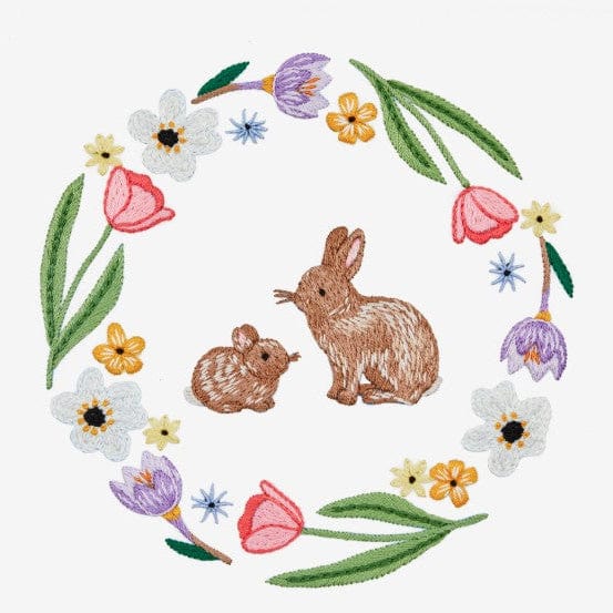 DMC Download Free Pattern: Spring Rabbits (Embroidery)  - The Sewing Studio
