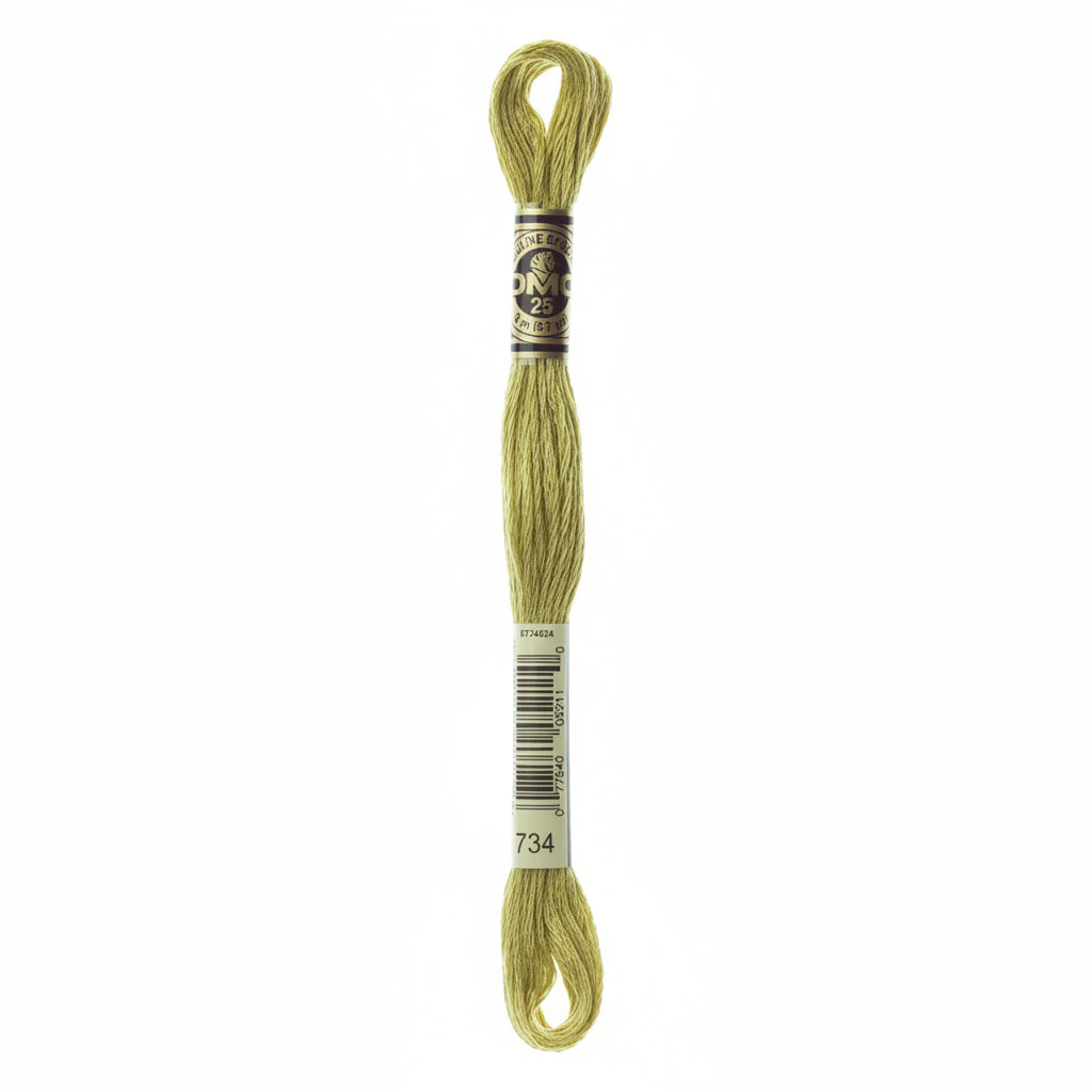 DMC Threads DMC Stranded Cotton Code 734  - The Sewing Studio