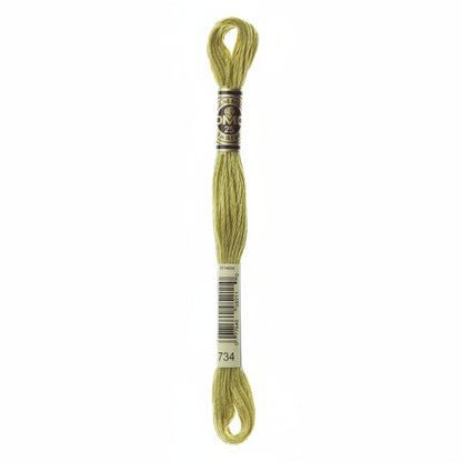 DMC Threads DMC Stranded Cotton Code 734  - The Sewing Studio