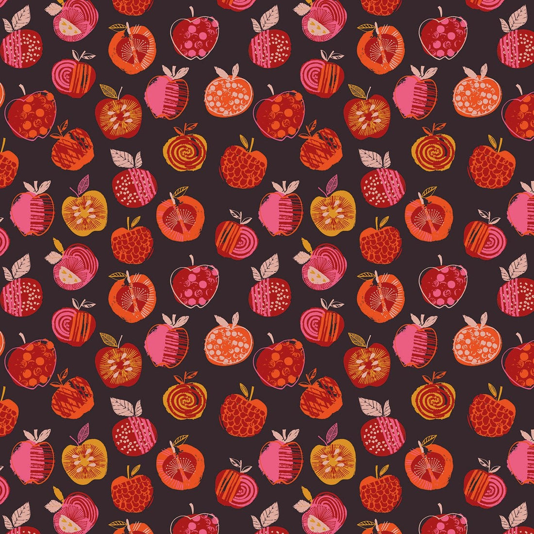 Multi-coloured Fruit And Veg EQS Fabric Thread & Ink Fine Folk - The Sewing Studio
