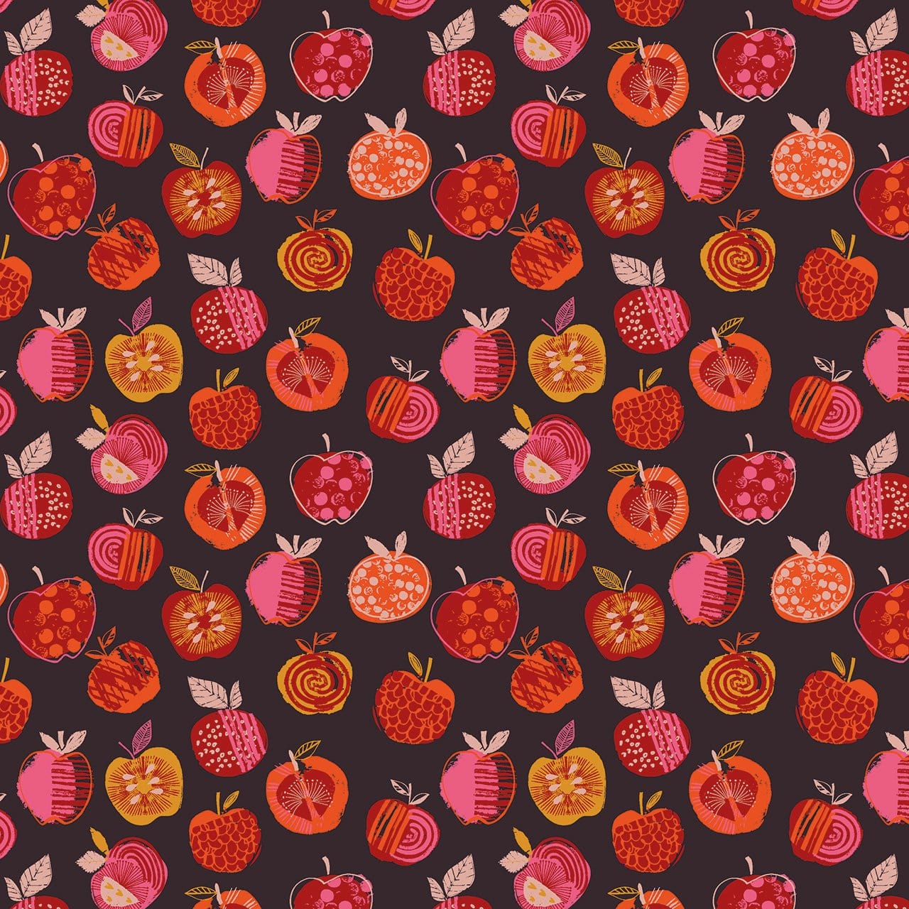 Multi-coloured Fruit And Veg EQS Fabric Thread & Ink Fine Folk - The Sewing Studio