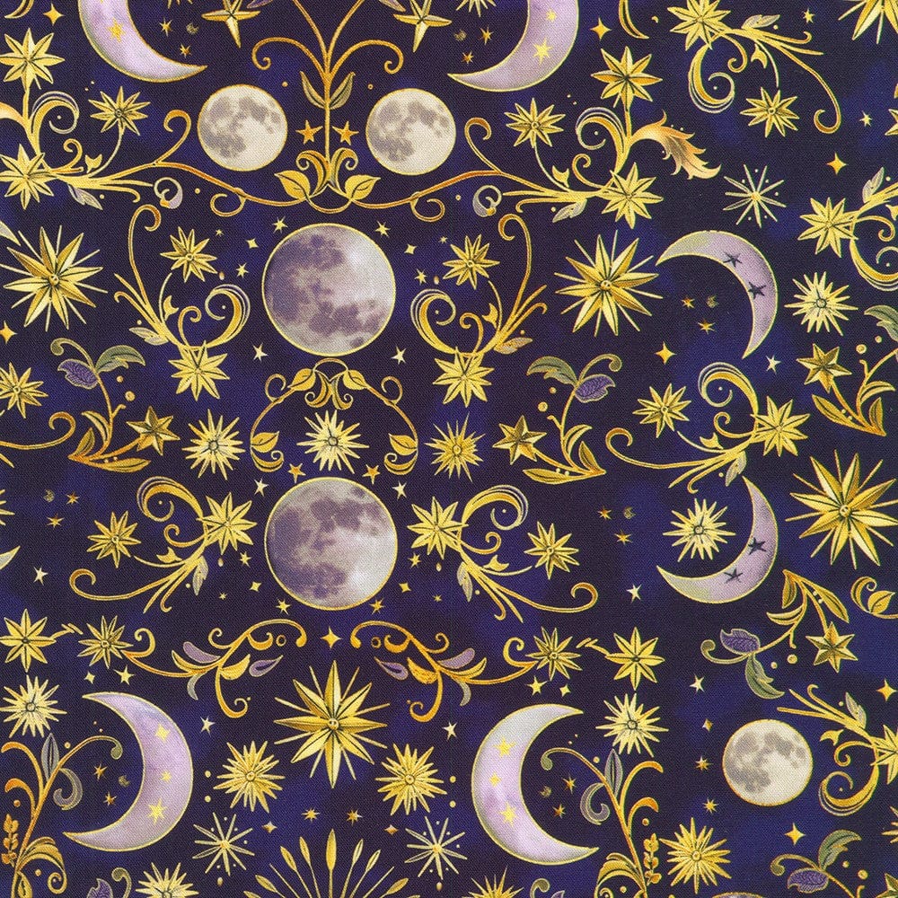 Multi-coloured Celestial EQS Fabric Robert Kauffman Stardust - The Sewing Studio