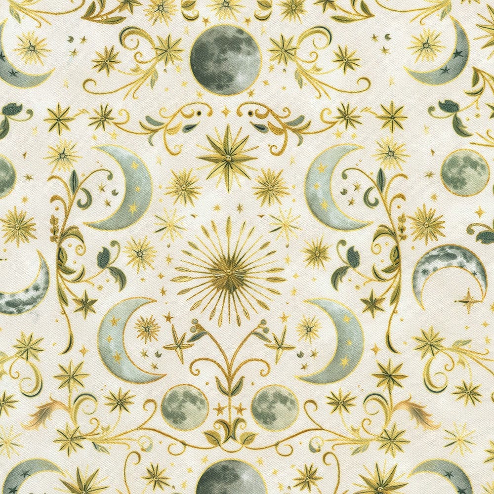 Multi-coloured Celestial EQS Fabric Robert Kauffman Stardust - The Sewing Studio