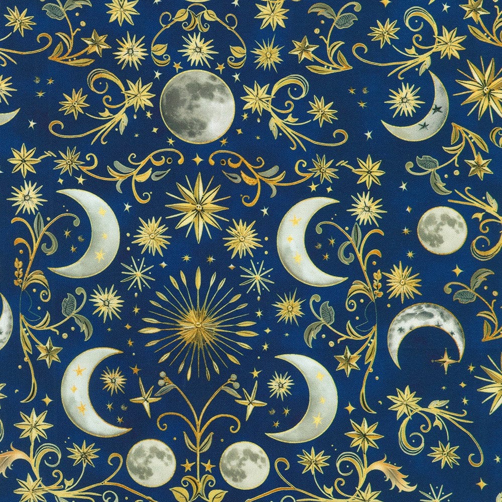 Multi-coloured Celestial EQS Fabric Robert Kauffman Stardust - The Sewing Studio