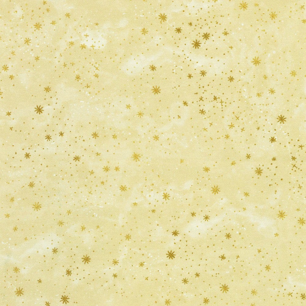 Yellow Celestial EQS Fabric Robert Kauffman Stardust - The Sewing Studio